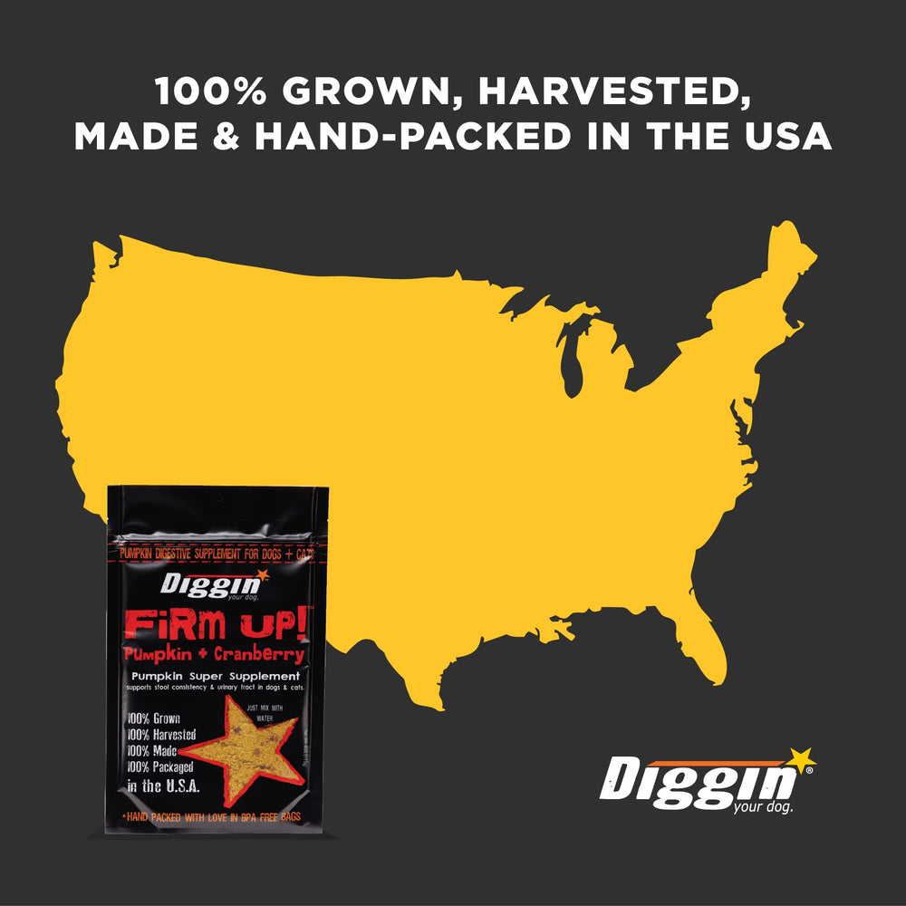 Diggin' Your Dog Firm Up USA-made packaging stays steady in kitchen