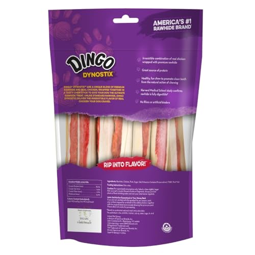 Dingo Dynostix pollo real sabor irresistible durante el juego.