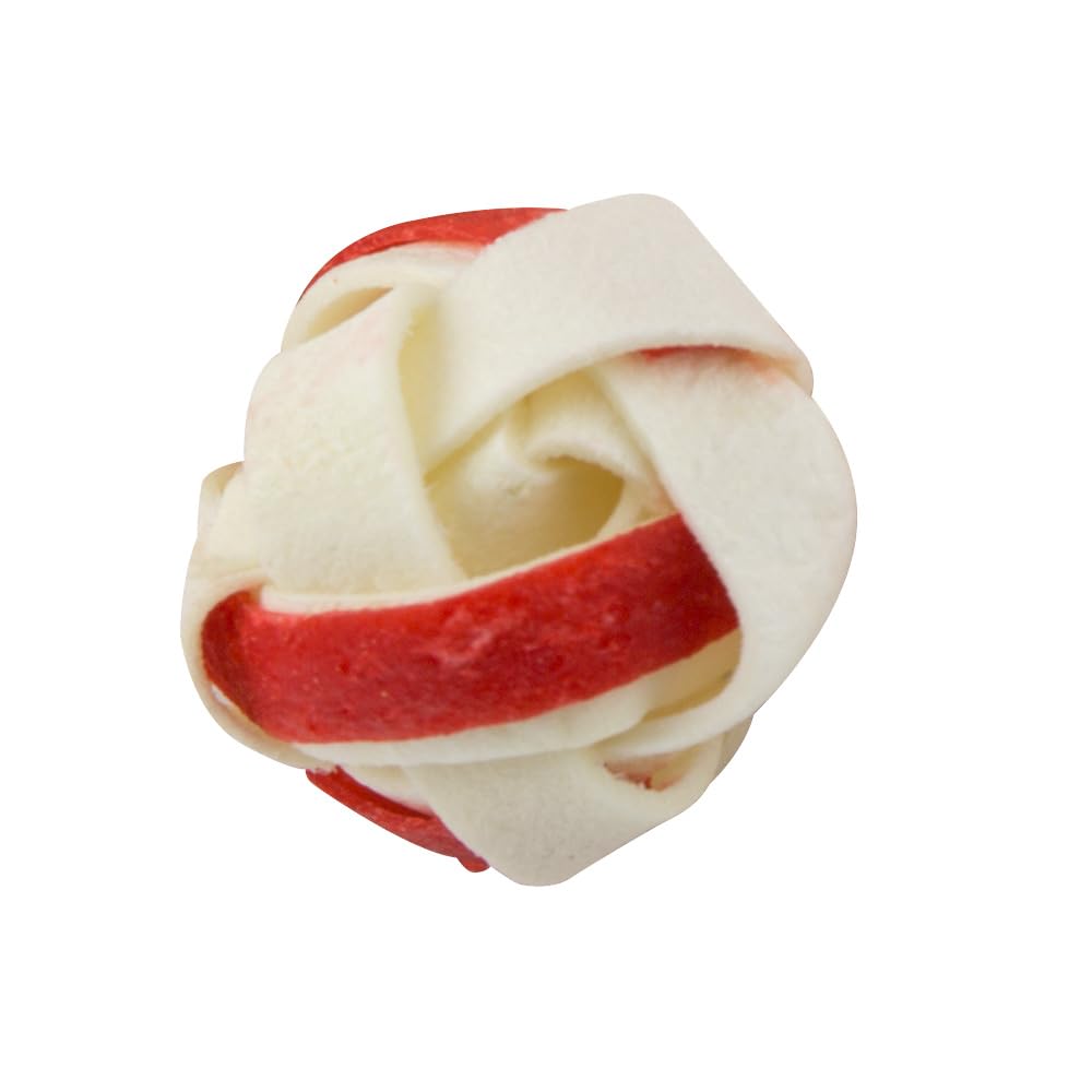 Dingo Goof Balls de pollo real envuelto en cuero crudo para sabor duradero.