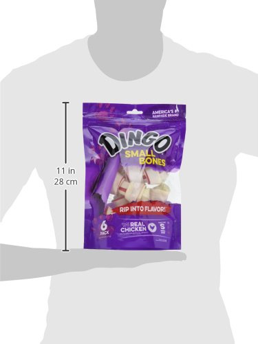 Masticación diaria con huesos de cuero crudo Dingo para perros pequeños