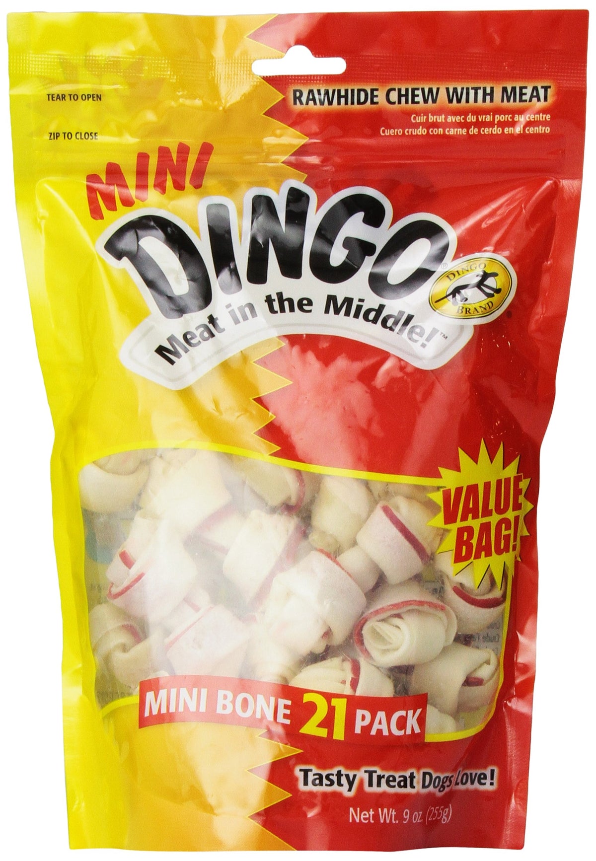 Huesos Mini Dingo en pollo envuelto, cuero crudo premium, recompensa sabrosa para razas pequeñas