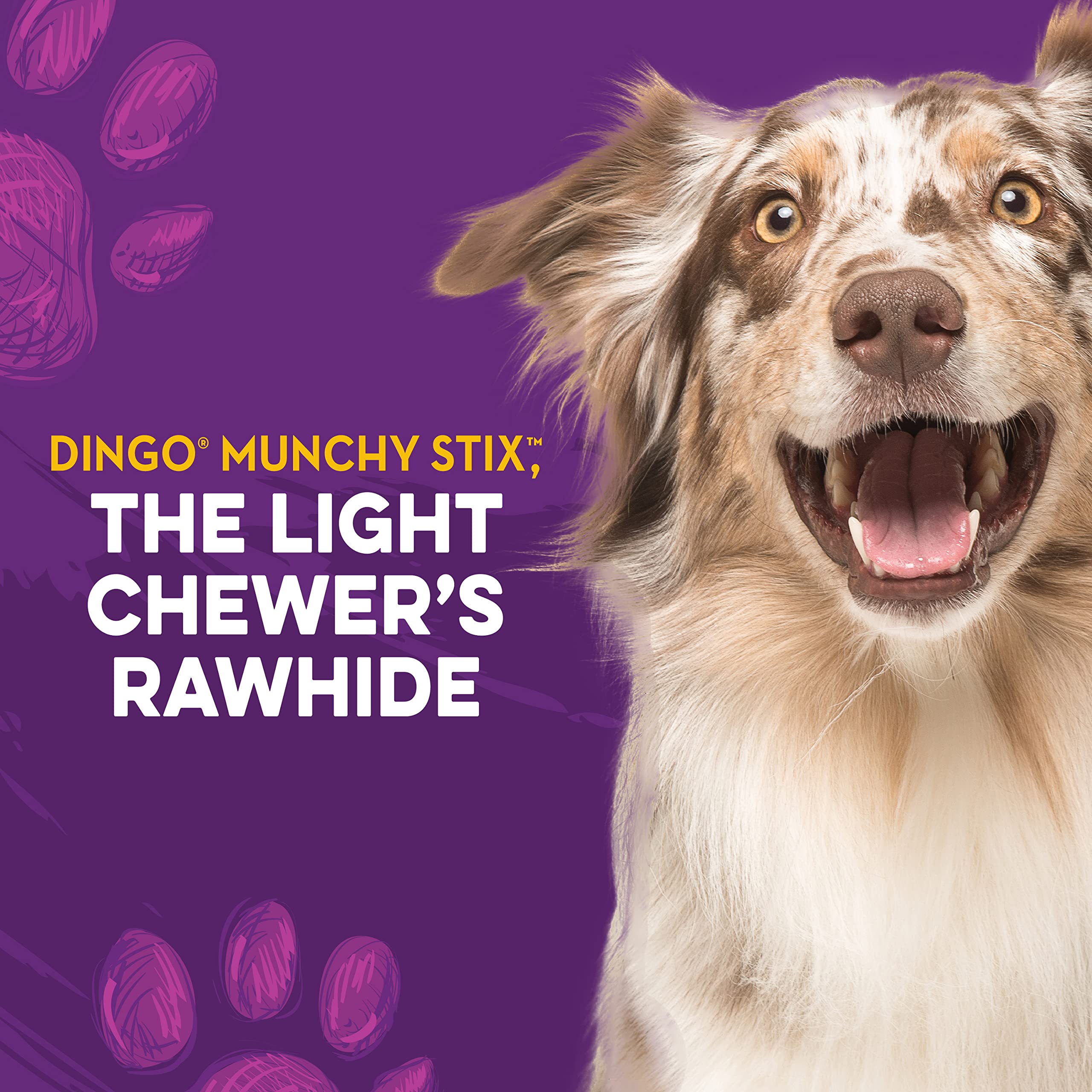Dingo Munchy Stix apto para perros de todos los tamaños.