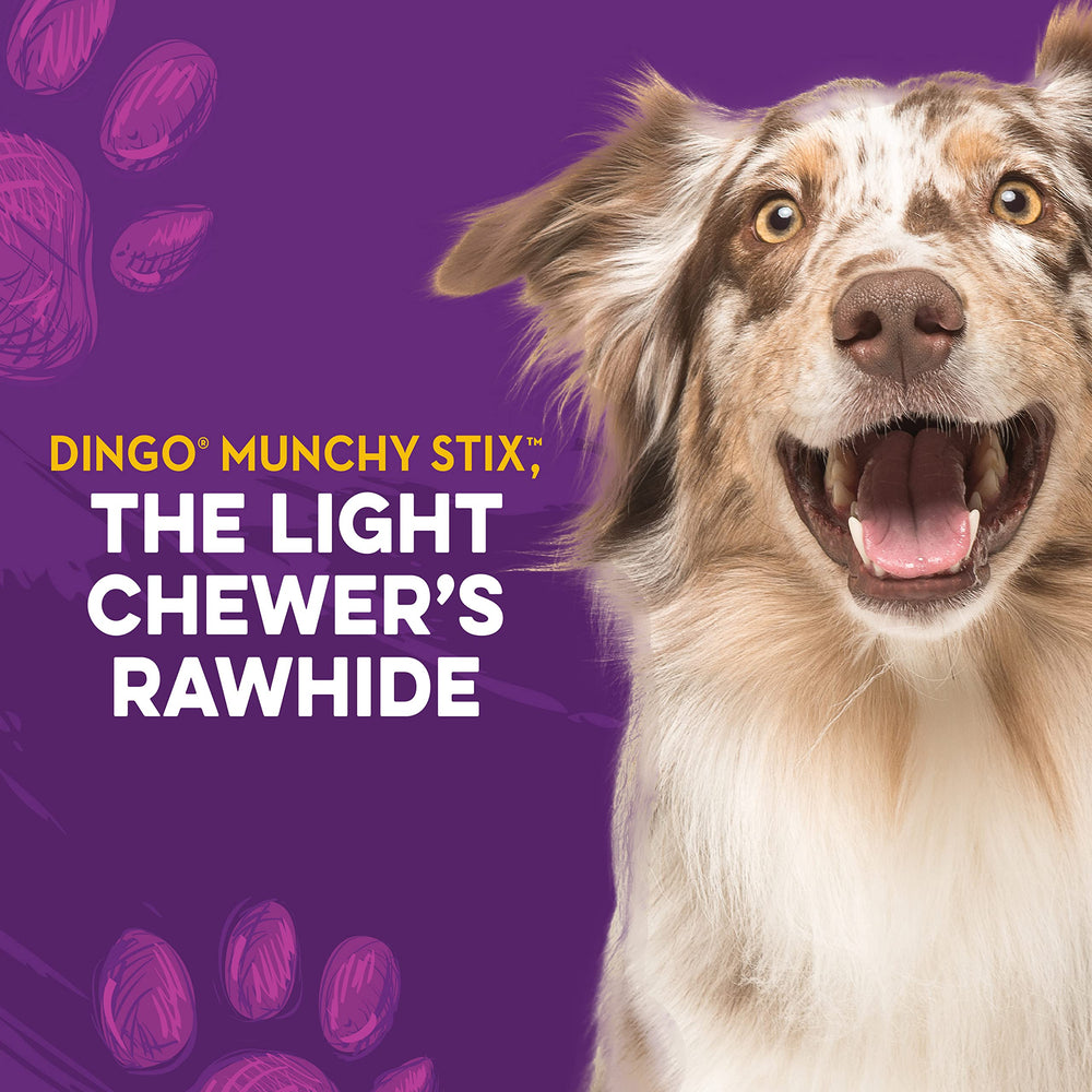 Dingo Munchy Stix apto para perros de todos los tamaños.