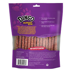 Textura masticable de Dingo Munchy Stix, ideal para masticadores ligeros.