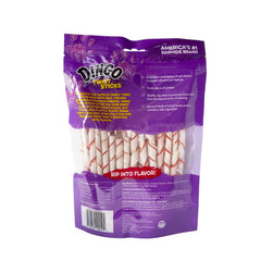 Palitos Torcidos Dingo: pollo real envuelto en rawhide, sabor y proteína.