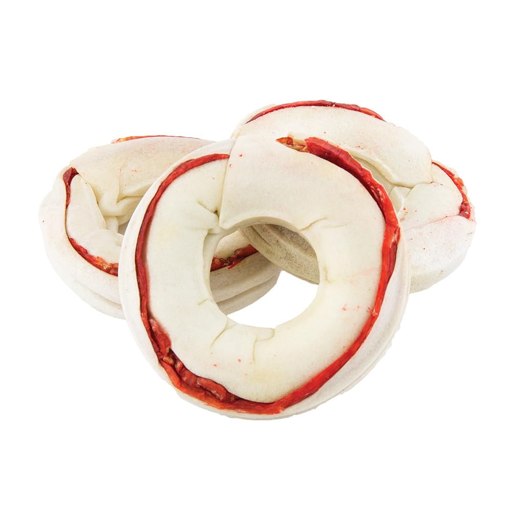Dingo Ringo-o-o cuero crudo de calidad, base duradera para masticar.