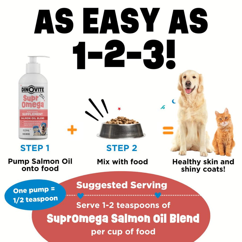 Dinovite SuprOmega: mezcla para gatos que facilita la nutrición diaria.