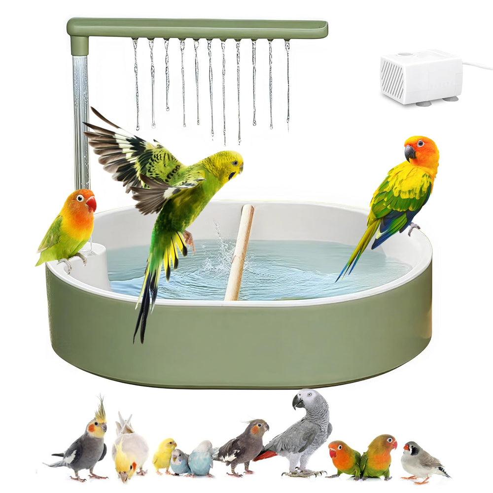 DINTSTYLE baño-loro-automatico facilita un baño cómodo y estable para aves