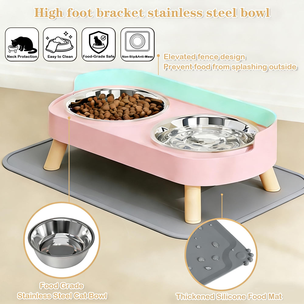 DIRZHX tazones duales para comida y agua, ideal para gatitos