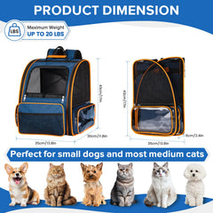 Discala Mochila porta-mascotas ventana de malla para visión clara.