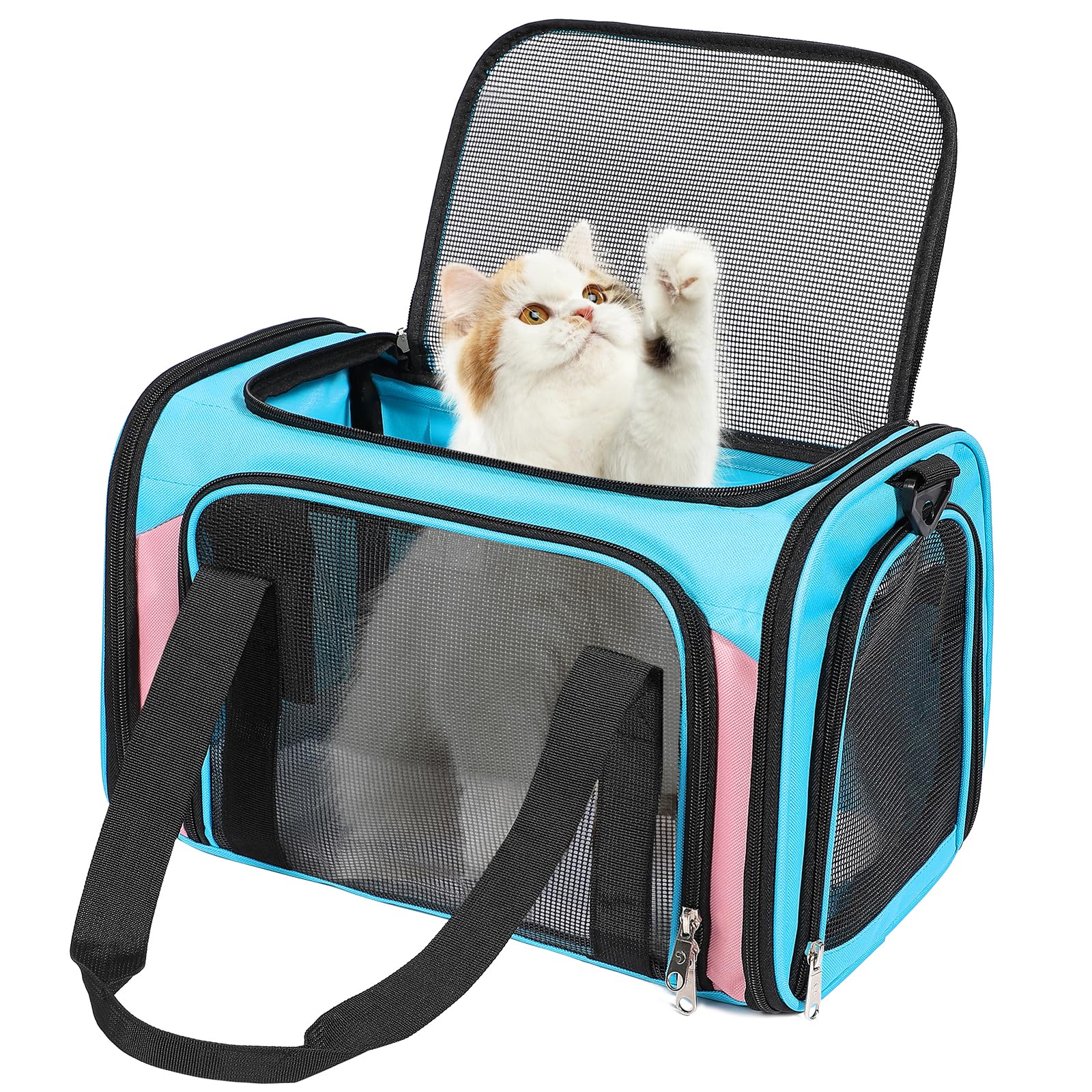 Portador Discala para mascotas de hasta 15 libras, ideal para viajar por avión.