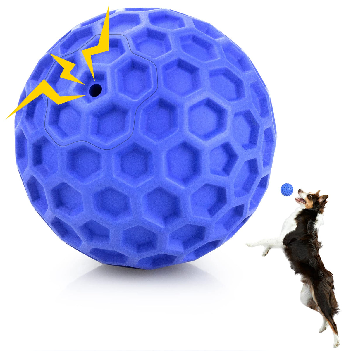 DISSKNIC bola silbante indestructible para perros grandes, combate la ansiedad