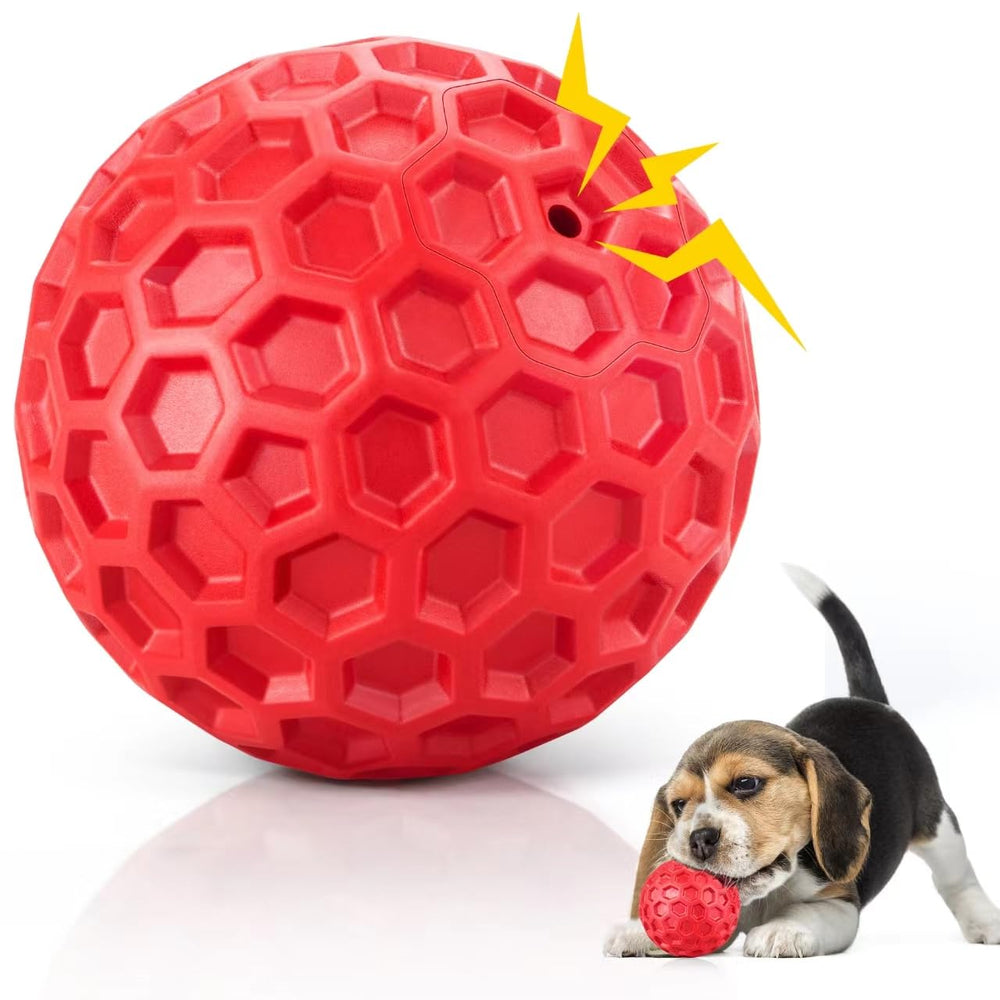 Bola DISSKNIC para perros con sonido, estimula curiosidad y juego activo.