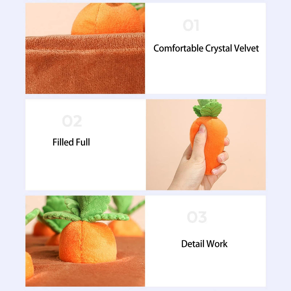 DIYGIFF Zanahoria para perros: juguete duradero y lavable para uso diario.