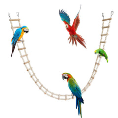 Puente-escalera de 28 pasos Dnoifne para aves, promueve ejercicio seguro.