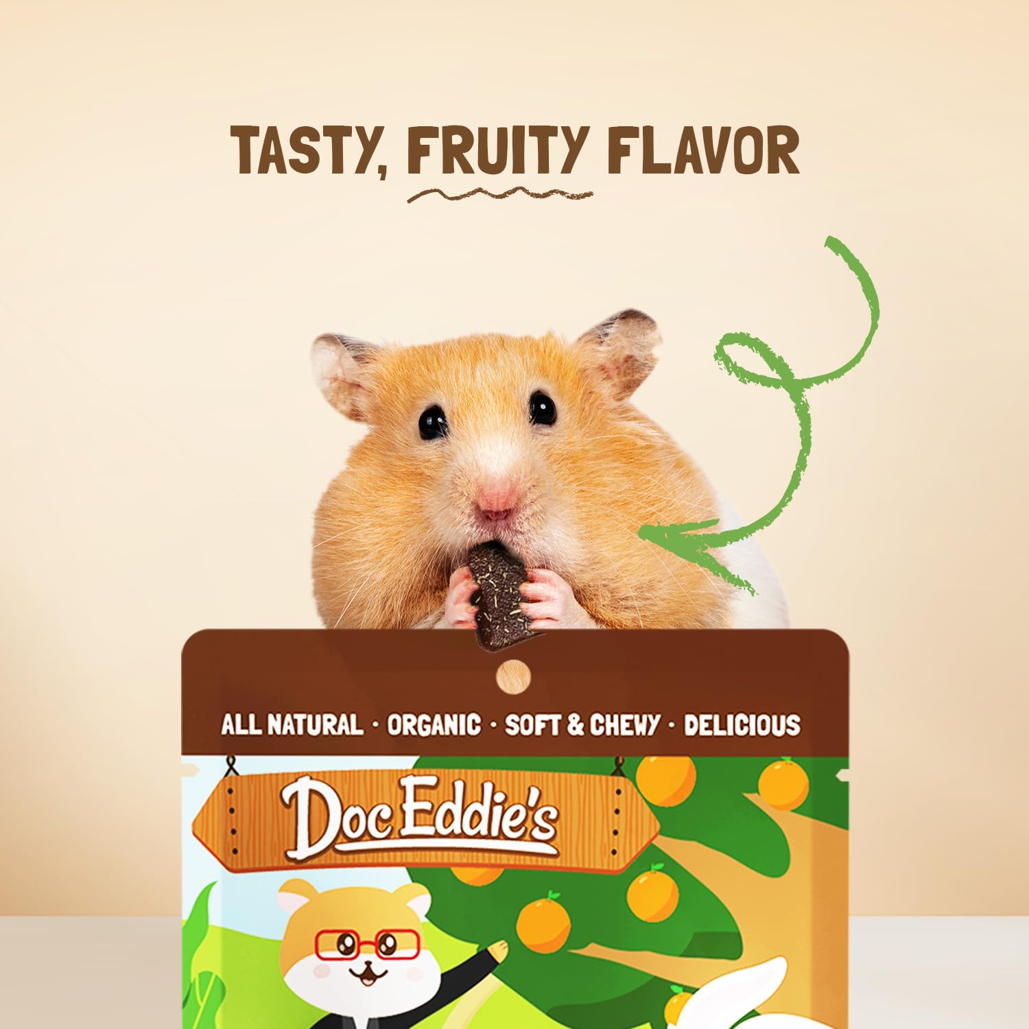 DOC EDDIE'S Vitamin C Bites para animales pequeños, premio suave.