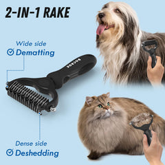 Docrok cepillo deslanador para perros y gatos, elimina enredos sin tirar del pelo