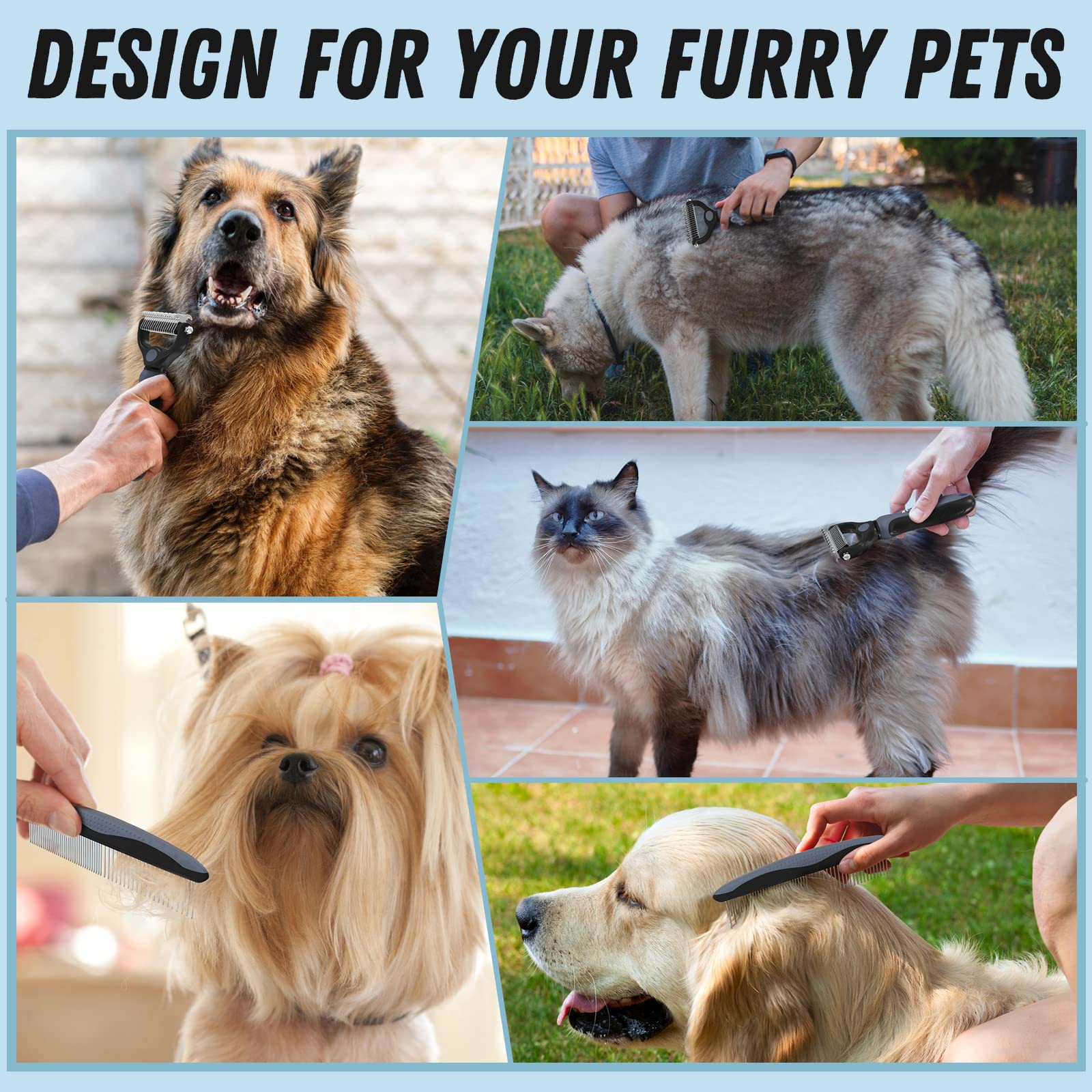 Docrok kit de cuidado para mascotas para rutinas diarias de grooming