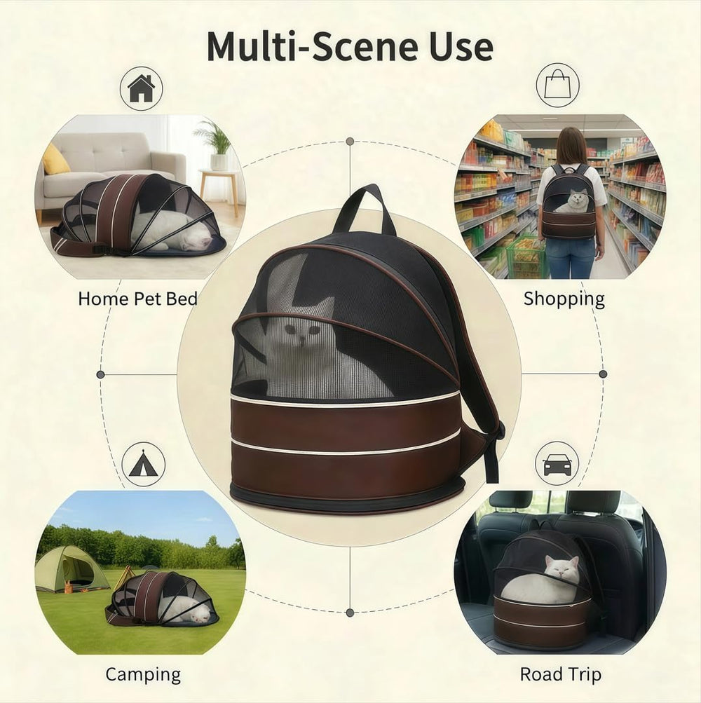 Mochila portadora con seguridad interior y cremalleras reflectantes