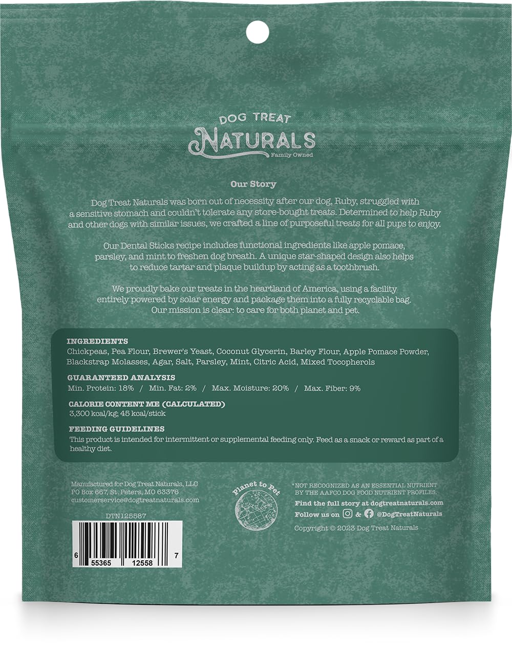 Dog Treat Naturals aptos para todas las razas, snack dental versátil.
