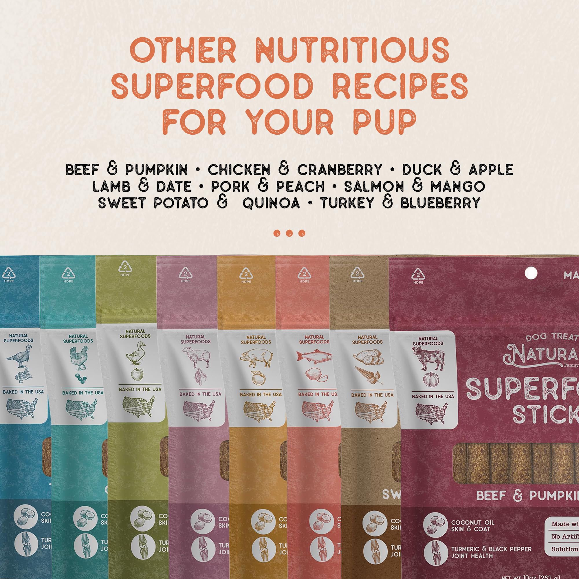 Dog Treat Naturals Sin colorantes artificiales Palitos sabrosos