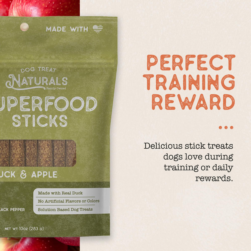 Dog Treat Naturals Canard et Pomme, ingrédients naturels de haute qualité.