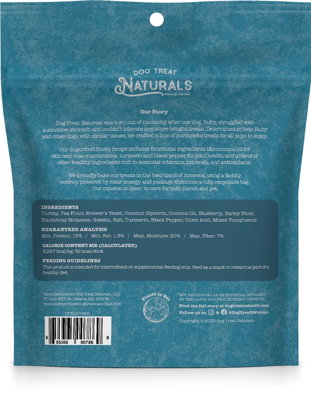 Dog Treat Naturals Superfood Sticks premiar durante el adiestramiento, sabor y textura.