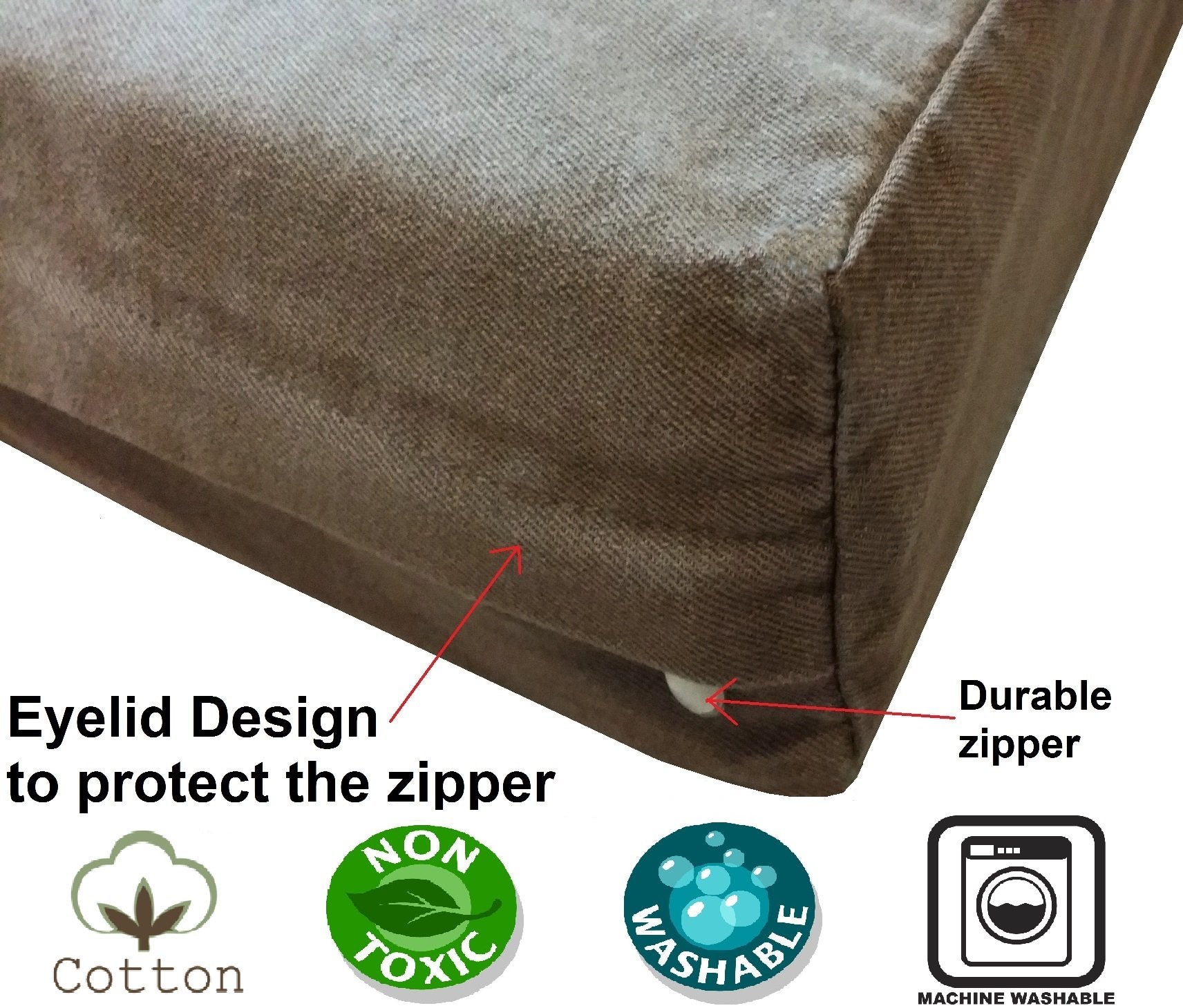 Dogbed4less costuras reforzadas, funda mezclilla para uso diario de perro