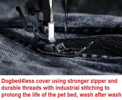 Dogbed4less lavado a máquina y secado suave para mantenimiento sencillo.