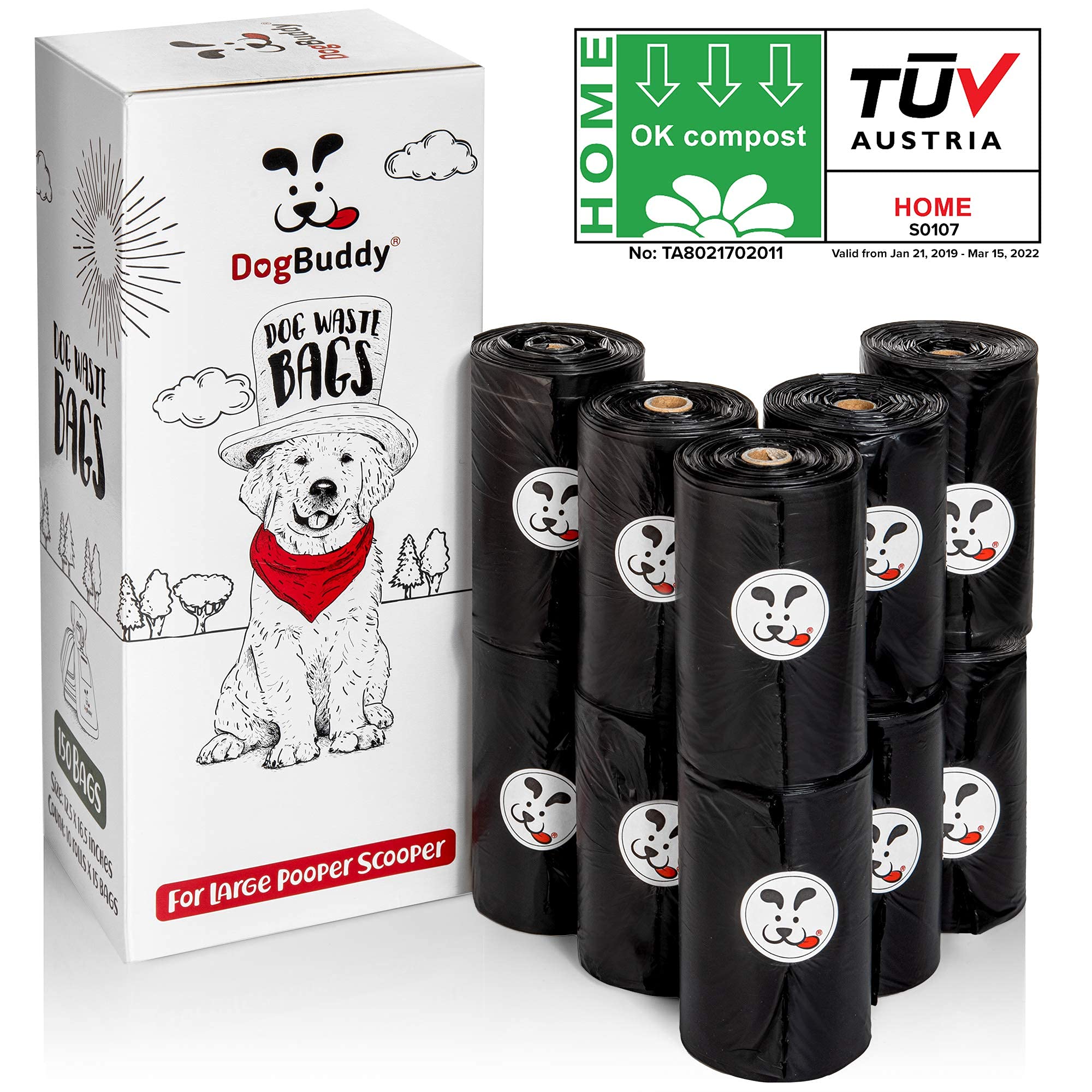DogBuddy bolsas compatibles con recogedor grande para paseos sin contratiempos.