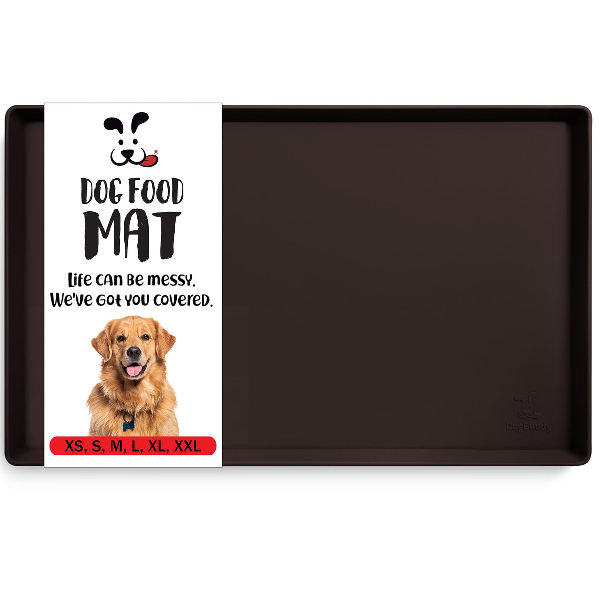 DogBuddy mat para alimentos y agua con borde alto que evita derrames