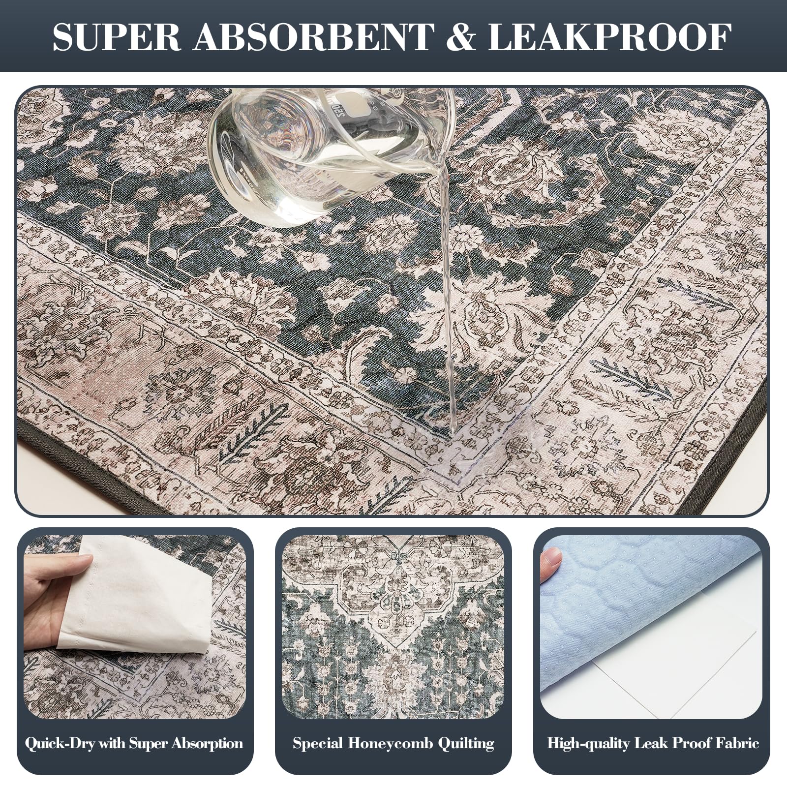 Dogcator alfombrilla absorbente de secado rápido para entrenamiento diario.