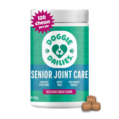 Doggie Dailies: botella senior para articulaciones saludables y fáciles de usar.