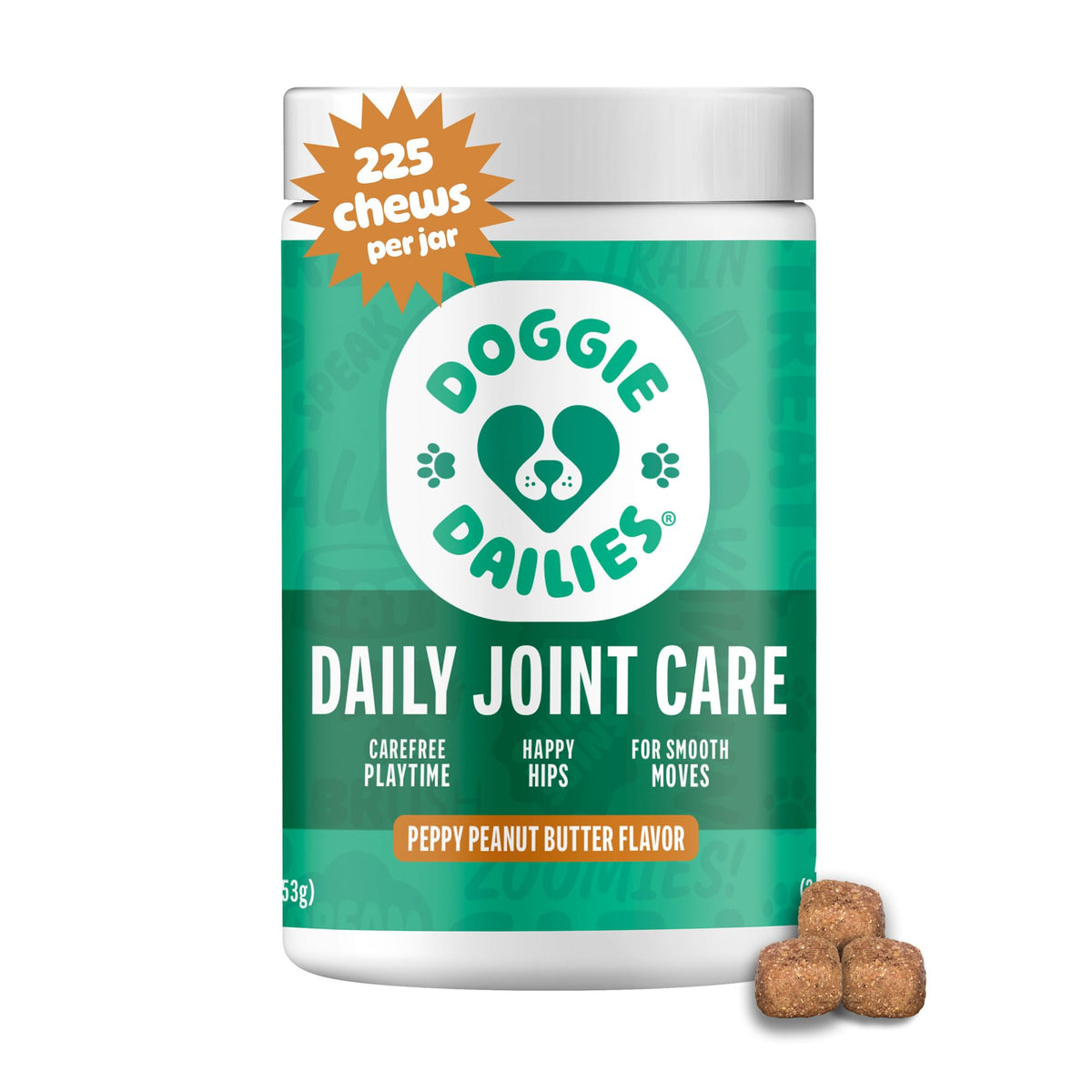 Doggie Dailies masticables para caderas sabrosos, ideales para perros activos