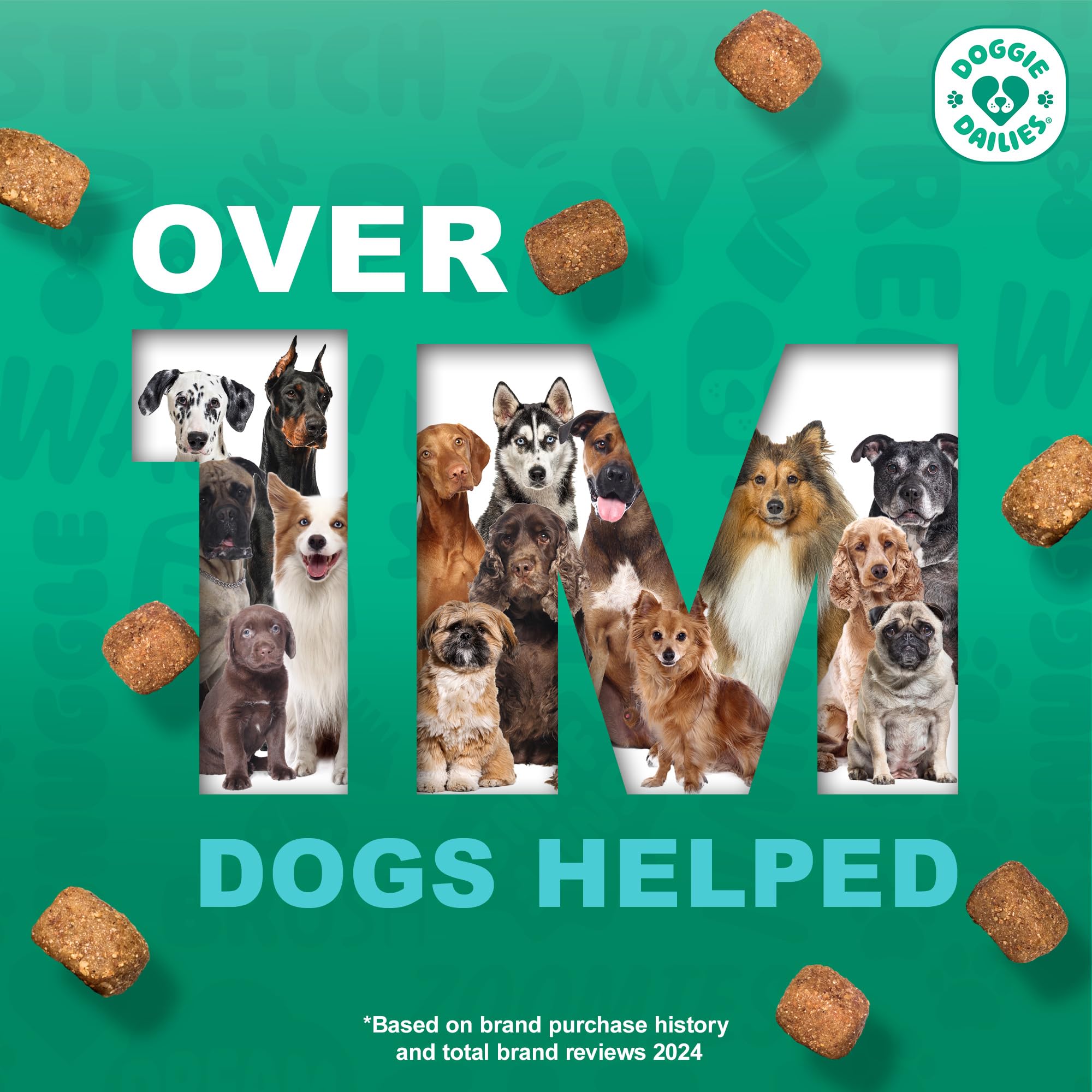 Doggie Dailies masticables con Melatonina natural para apoyo emocional suave.
