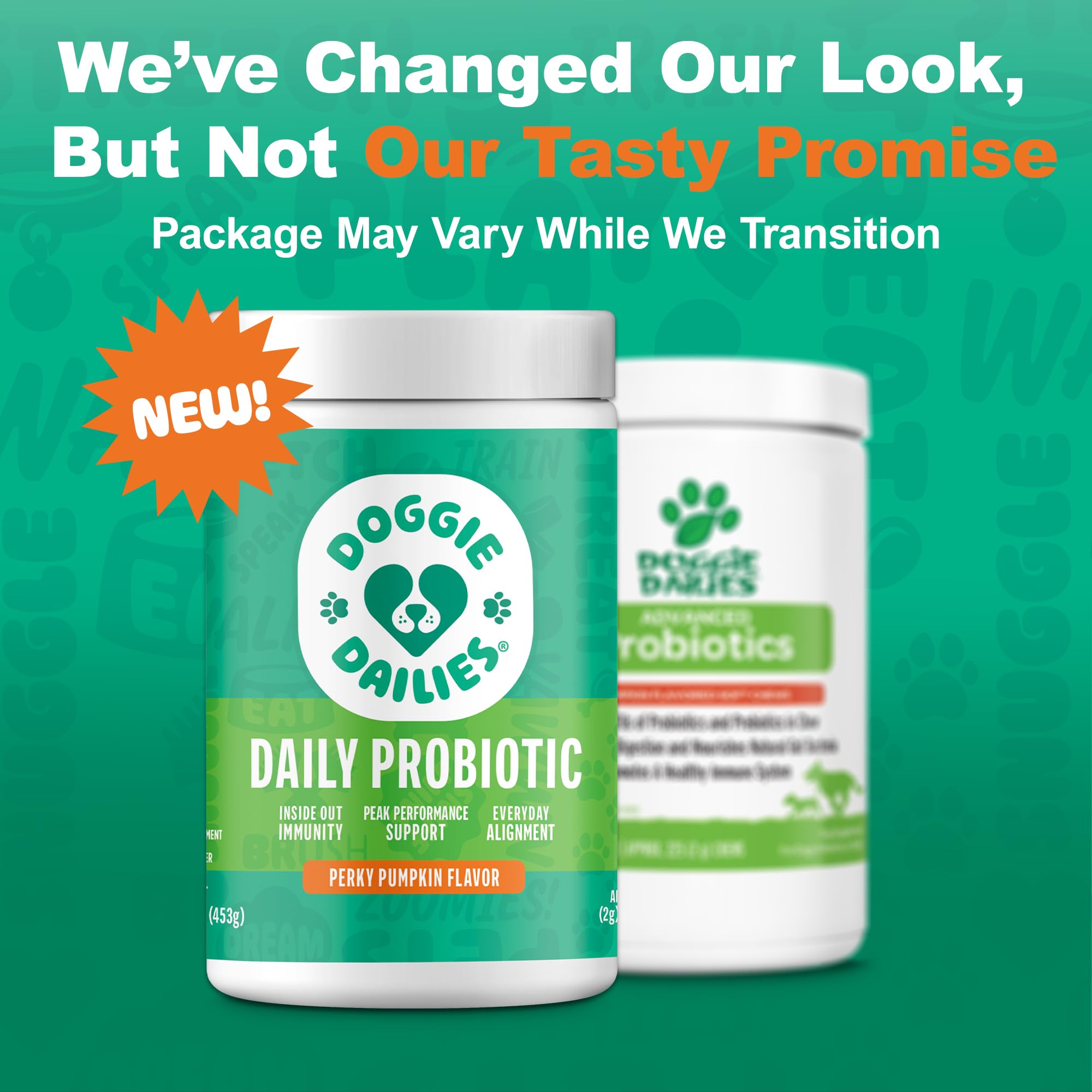 Doggie Dailies Probiotics apoya la digestión y bienestar general del perro.