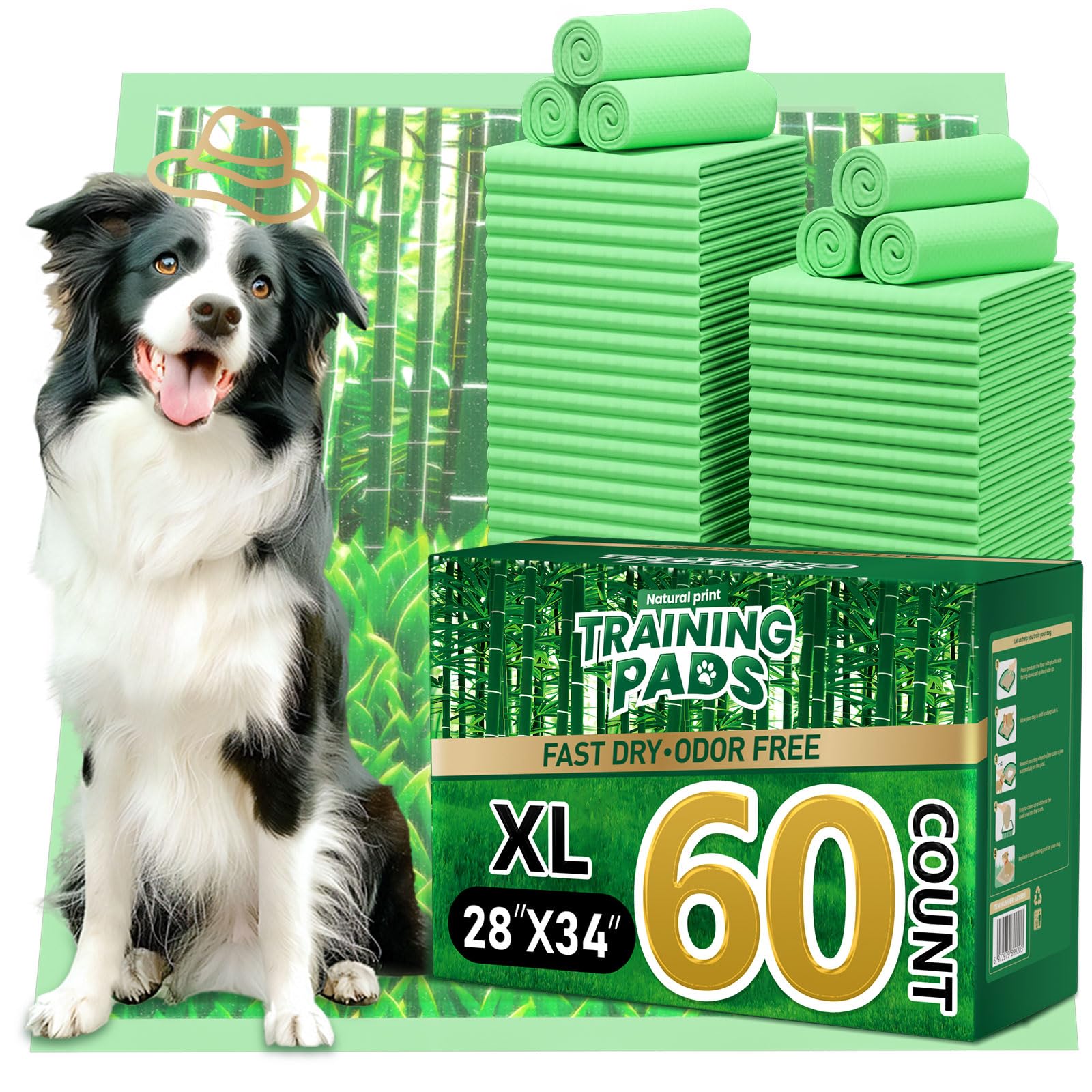 DOGGO DOUG Tapete XL para Cachorros 60 piezas 28x34 cm para entrenamiento