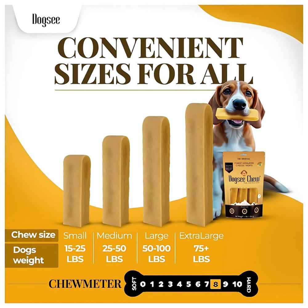 Dogsee Original Yak Chews: presentación ideal para uso diario