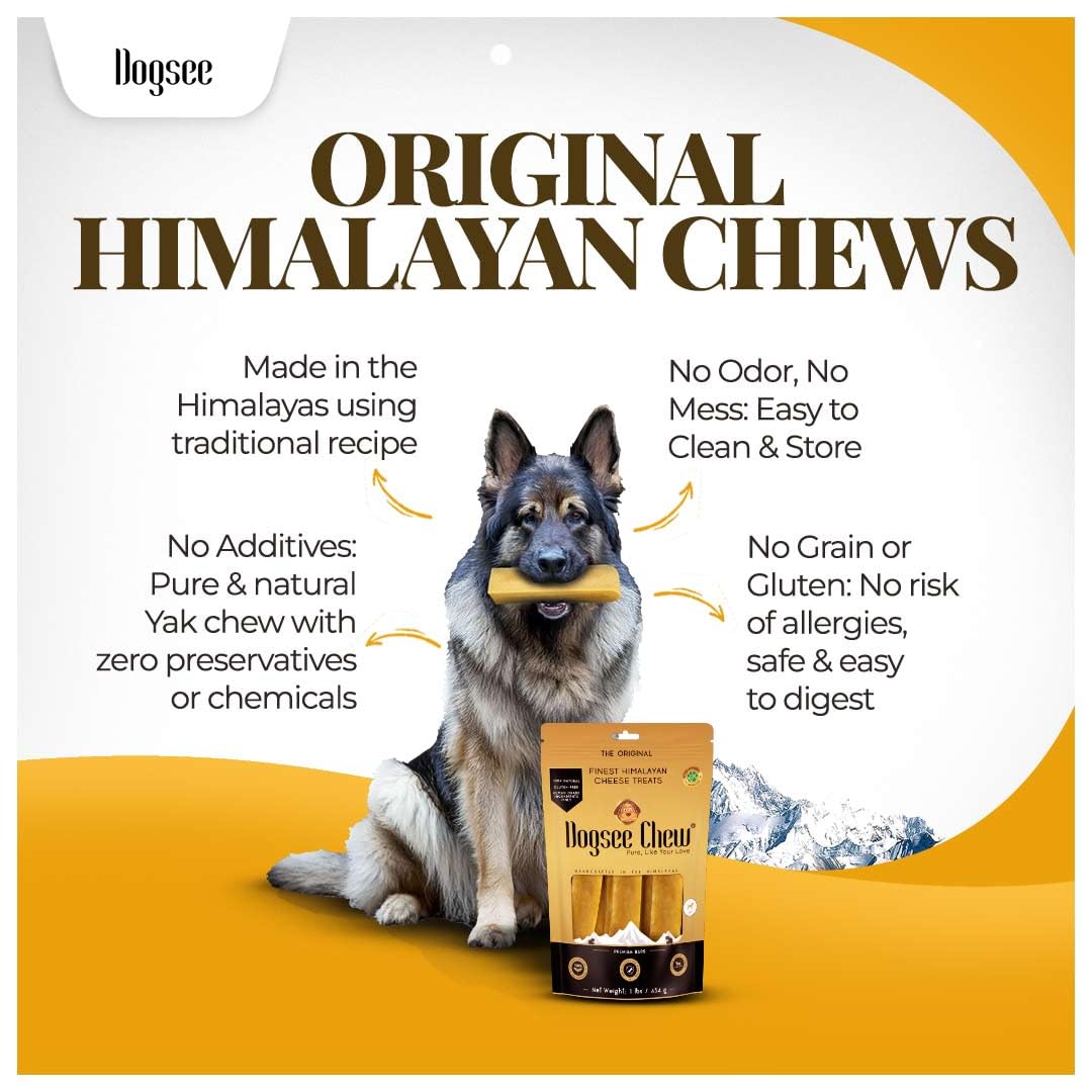 Dogsee Yak Cheese Himalayan para entrenamiento y recompensas sanas.