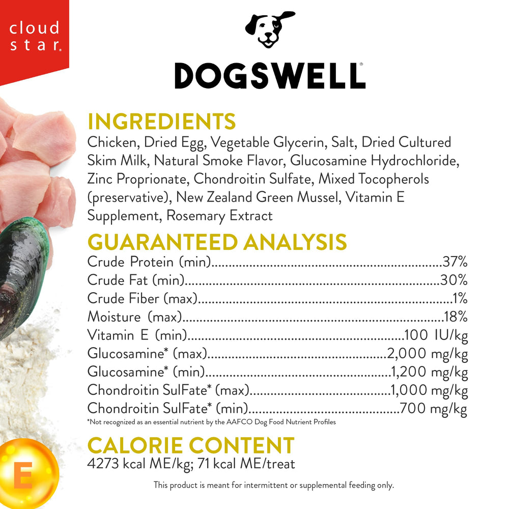Dogswell Hip y Joint Grillers, pollo real como ingrediente principal.