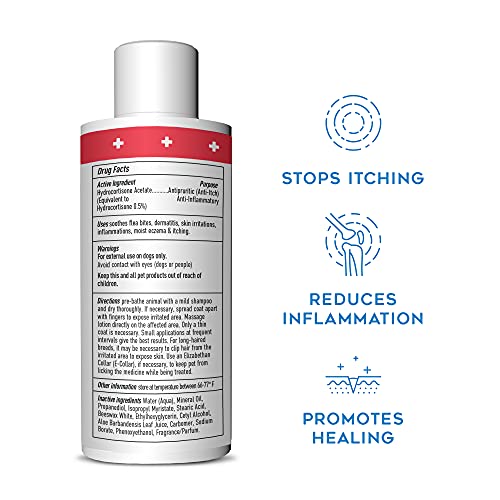 Dogswell Remedy Recovery hydrocortisone lotion 4oz bottle for easy topical application