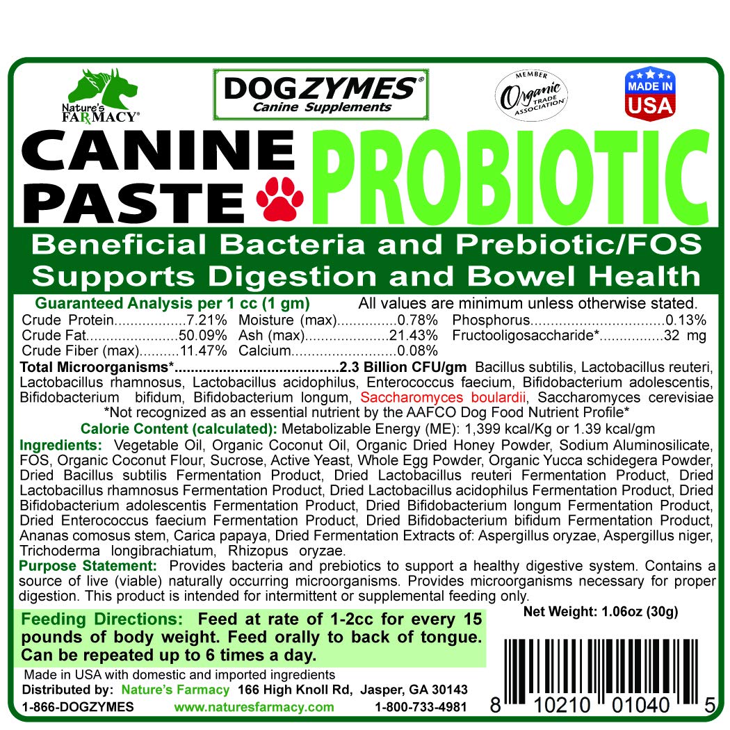 Dogzymes probiótico para perros, aplicación rápida y fácil.