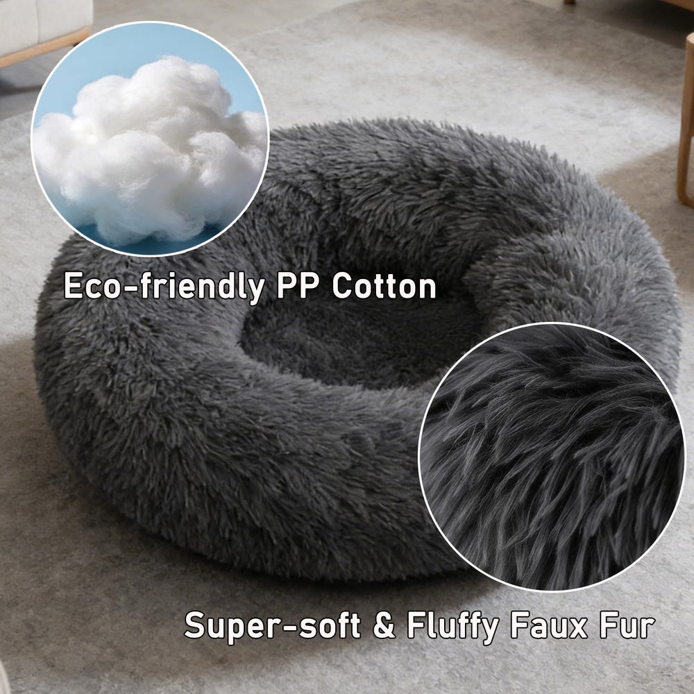 Doimier cama-donut Calma para Perro Mediano: funda desmontable y lavable para limpieza fácil