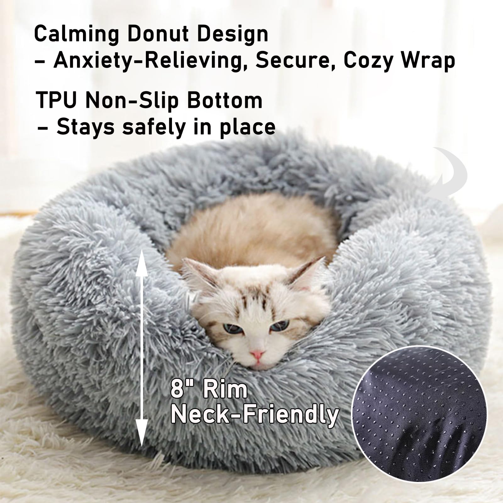Doimier Cama Donut, base antideslizante con TPU