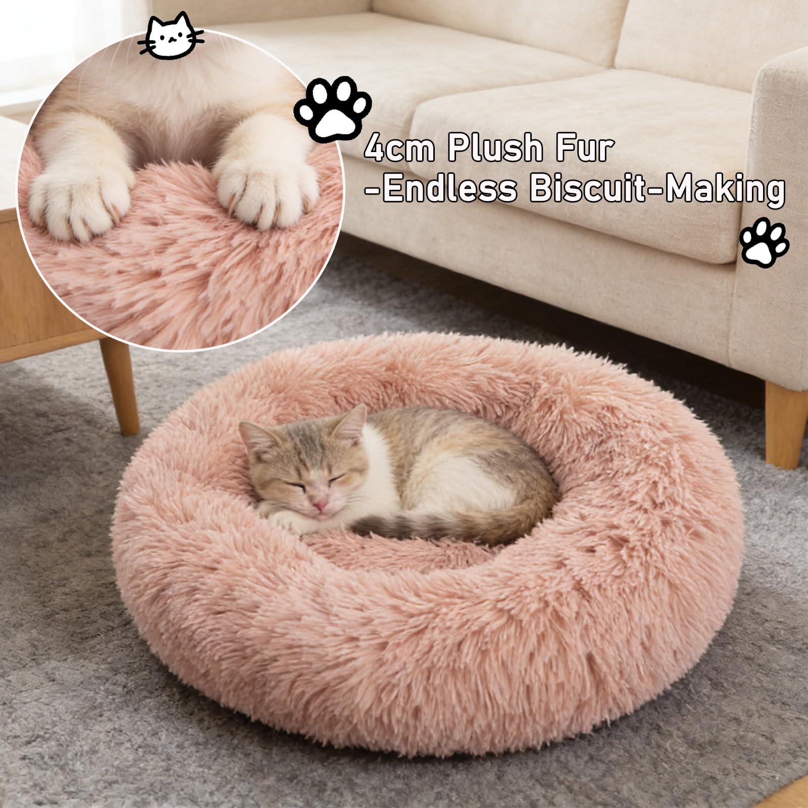 Doimier diseño donut crea un nido calmante para perros