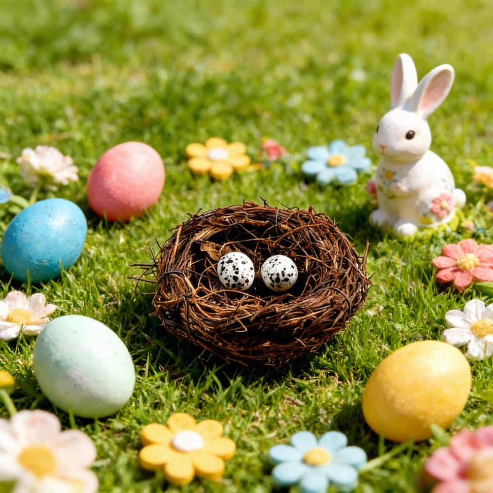 Domkier nido mini de pájaros, ideal para arreglos de Pascua hechos por ti.