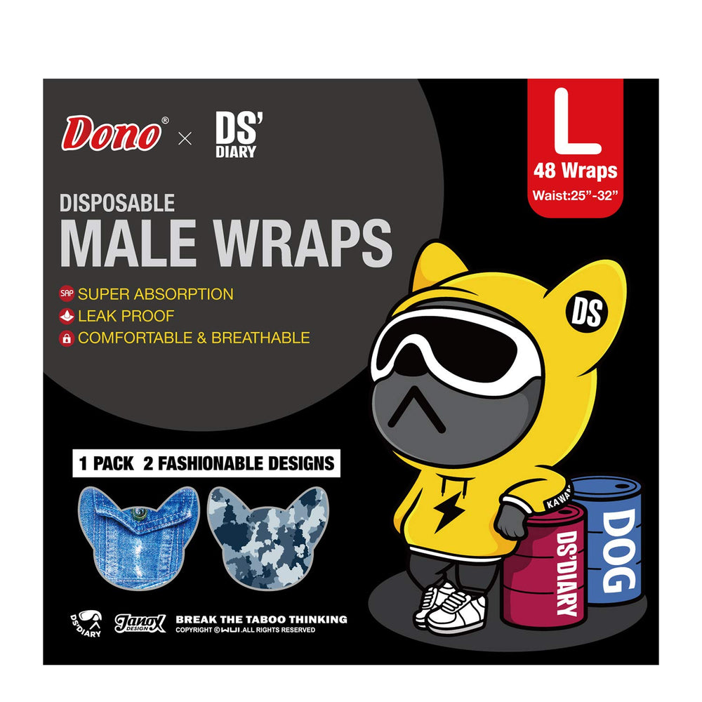 Paquete de 48 unidades Dono, solución higiénica para perros durante el día.