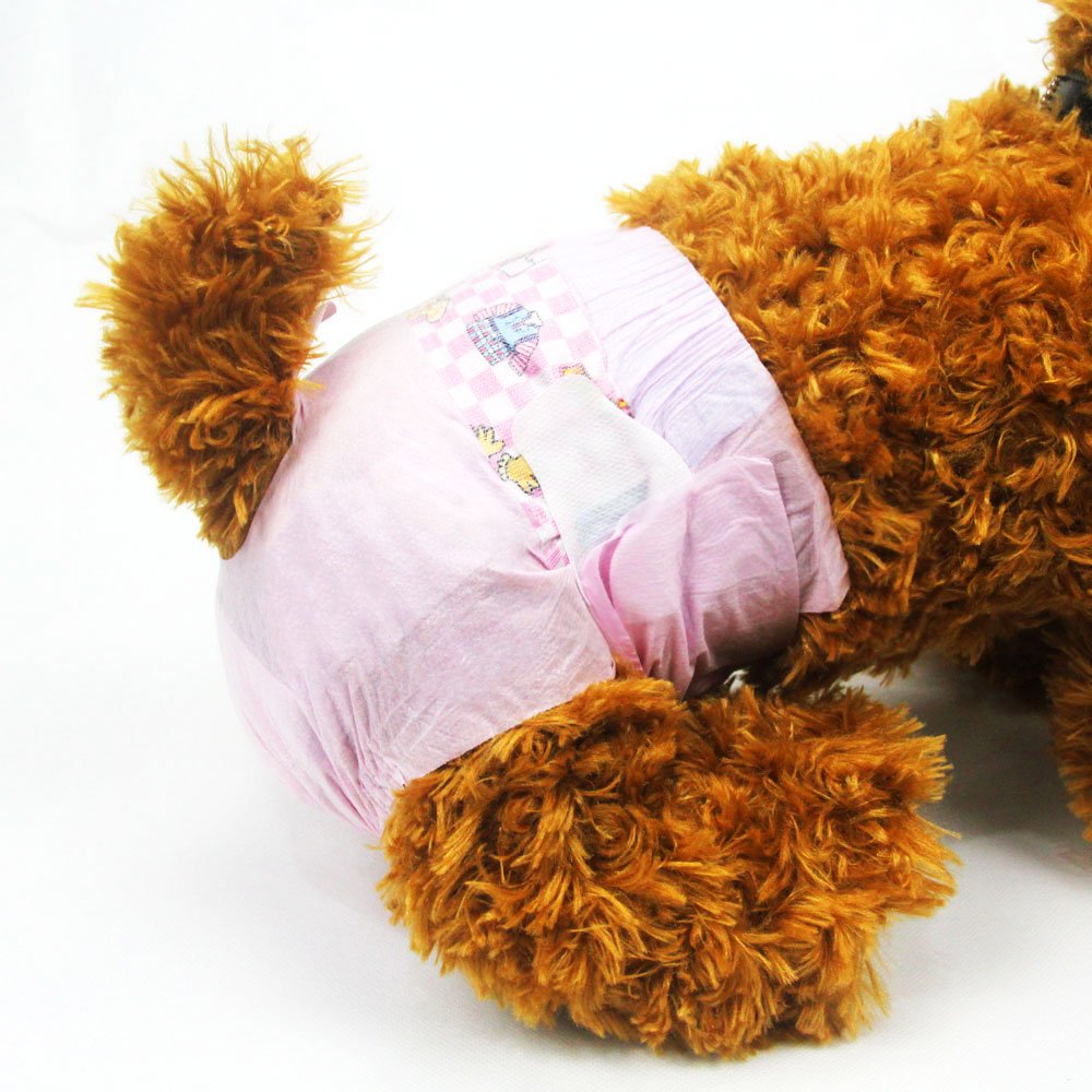 Pañales Dono para hembras caninas con ajuste cómodo y protección suave.