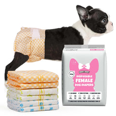Pañales Dono para hembras caninas con indicador de humedad para mayor tranquilidad.