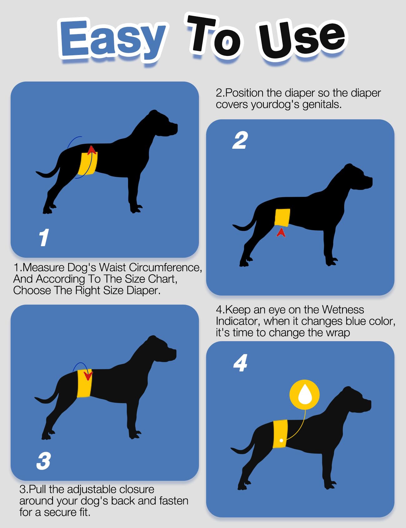 Diseños divertidos de pañales Dono para hogares con múltiples mascotas